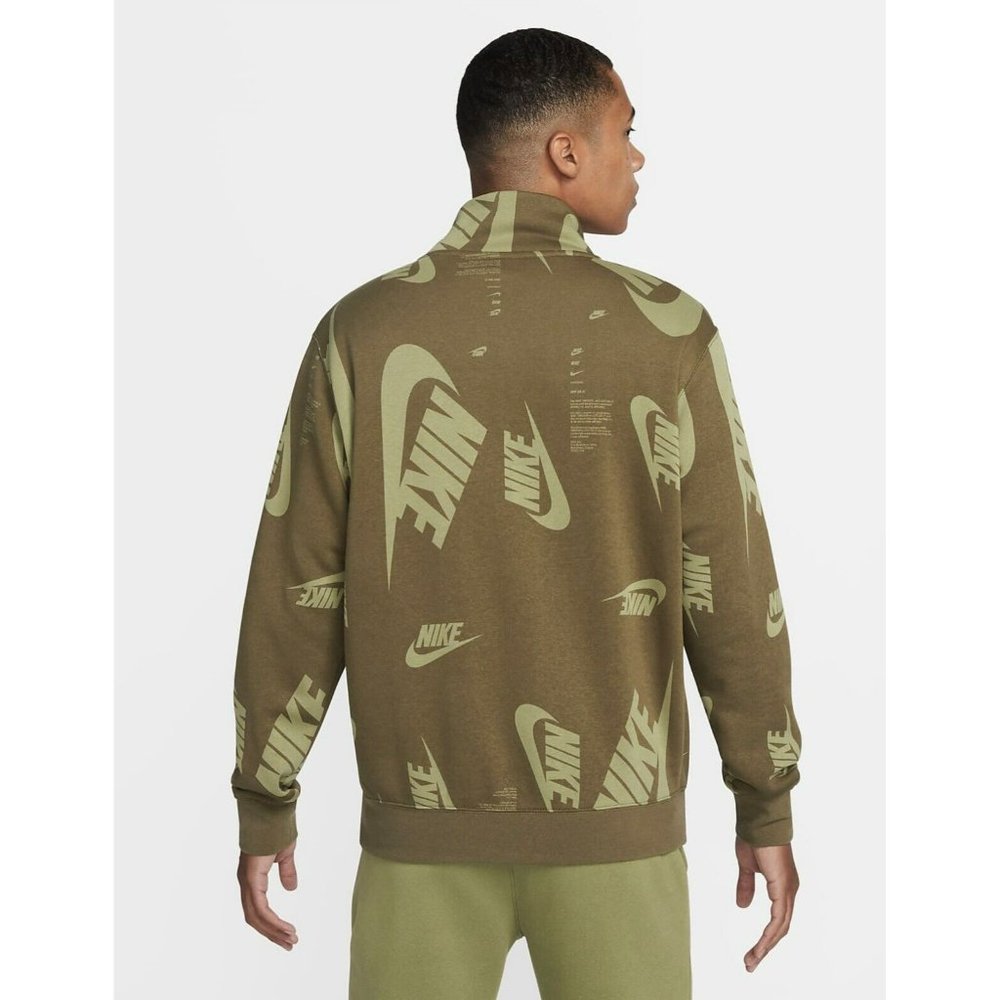 Nike Club Fleece Men's 1/4-Zip Top Medium Olive Green Size XLarge DQ5155 - Picture 2 of 4